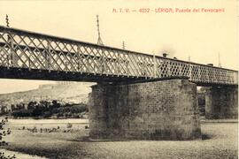 Puente metálico en Lérida de la Compañía del Norte