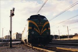 Locomotora diésel hidromecánica 340 - 008 - 2 de la serie 340 - 001 a 032 de RENFE, ex. 4008 de l...