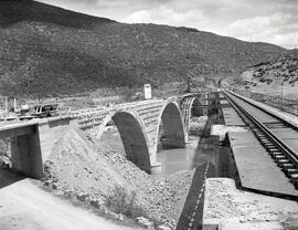 Obras de sustitución del puente métalico ferroviario de 4 tramos sobre el río Gallego existente e...