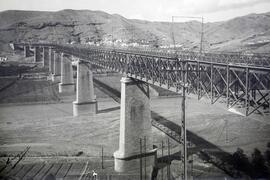 Puente metálico sobre la Rambla de Andarax de la línea Linares-Almería de Sur
