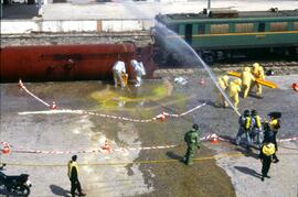 Control de fuga tóxica en el simulacro de accidente ferroviario