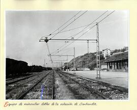 Equipo de ménsulas dobles de la estación de Santander