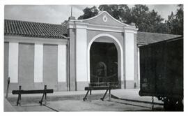 Vista parcial de la antigua estación del término de Aranjuez