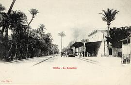 Estación de Elche de la línea de Alicante a Murcia de la Compañía de los Ferrocarriles Andaluces