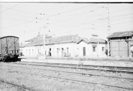 Estación de Quintanilla de las Torres de la línea de Alar a Santander, situada dentro del término...