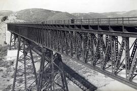 Puente metálico de Ormaiztegui de la línea Madrid a Irún-Hendaya