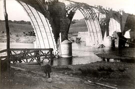 Reconstrucción del puente del Águeda en la línea de Salamanca y Fuentes de Oñoro km 87,304