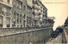 Paso superior y vías de la Calle de Aragón de Barcelona