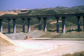 Viaducto doble sobre el río Huerva