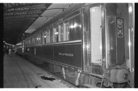 Coche cama WL 3326 de la Compañía Internacional Wagons Lits, formando parte de una composición de...