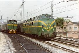 Locomotora diésel hidromecánica 340 - 021 - 5 de la serie 340 - 001 a 032 de RENFE, ex. 4021 de l...