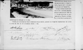 Reproducción del documento de finalización de obras en el puente de Matarraña IV, situado en el k...