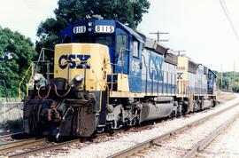 Miller. Conexión CSS&SB con B&O. Vista de las dos locomotoras CSX-8598 (SD50) y CSX-8115 ...