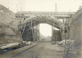 Construcción de un paso superior junto a la estación de Albacete