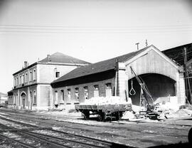 Depósito de material y tracción de la estación de Pamplona de la línea de Zaragoza a Alsasua