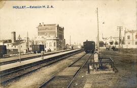 Estación de Mollet - San Fausto de la línea de Barcelona a la Frontera de la Compañía MZA