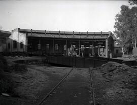 Depósito de material y tracción de la estación de Valencia de Alcántara de la línea de Madrid a V...