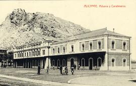 Estación de Alicante. Aduana y carabineros