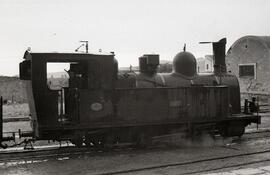 Locomotora de vapor nº 2 "Linares", con rodaje 040 T, detenida en la estación de La Car...