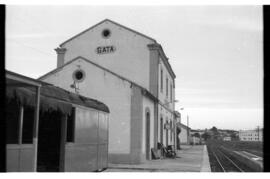 Estación de Gata de la línea de vía estrecha de Alicante a Denia, conocida como Ferrocarril de la...