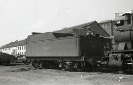 Material rodante del Ferrocarril de Langreo en la estación de Gijón