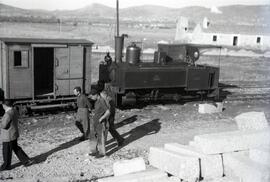 Locomotora de vapor 030 T nº 1 de la línea de vía estrecha (800 mm) de Villalba a las canteras de...