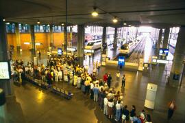 Viajeros en la estación de Puerta de Atocha