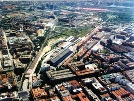 Vistas exteriores del Museo del Ferrocarril de Madrid. Operación anchoa