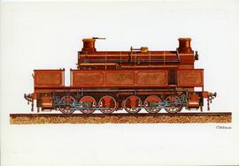 [En el reverso, el texto]: Dibujo Nº 5. Locomotoras 30+ 030-T, sistema Petiet, para trenes de mer...