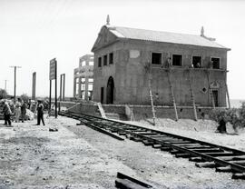 Subestación de Peñalajo en construcción. Línea de Manzanares a Cordoba