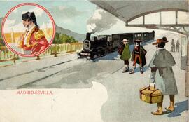 Tren de la línea de Madrid - Sevilla efectuando su entrada en una estación