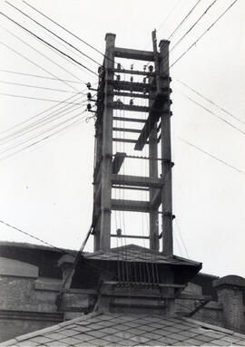 Torre de distribución de la estación de Valencia - Norte