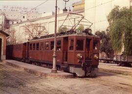 Automotor eléctrico ABB fv 1 Siemens - Carde y Escoriaza y coche remolque del Ferrocarril de Sóll...