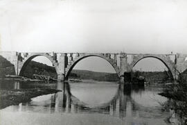 Reconstrucción del puente del Águeda en la línea de Salamanca y Fuentes de Oñoro km 87,304