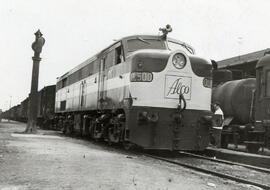 Locomotora diésel-eléctrica DL-500, "Marilyn" durante sus primeras pruebas a la llegada...