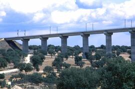 Viaducto en la línea del AVE Madrid-Sevilla