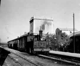 Locomotora de vapor 030 T nº 27, fabricada por la Société Franco Belge en 1924 con nº de fábrica ...