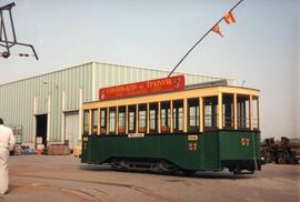 Tranvía restaurado para el Centenario del Tranvía en 1985, Zaragoza