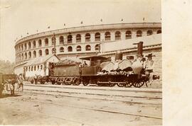 Locomotora de vapor con rodaje 030 en Valencia