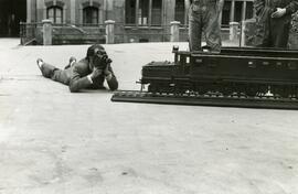 Locomotora de vapor Grabación de cine del modelo de locomotora eléctrica de CAF