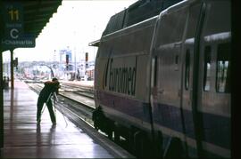 Vista parcial del EUROMED, nombre comercial del servicio ferroviario de alta velocidad prestado p...