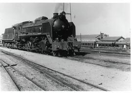 Locomotora a vapor posiblemente de la serie 141-2201 a 2300 "MIkado" de RENFE, fabricad...