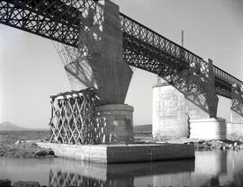 Sustitución del antiguo puente metálico de 11 tramos y 570,80 m sobre el río Guadiana, con vigas ...