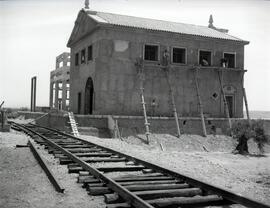 Subestación de Peñalajo en construcción. Línea de Manzanares a Cordoba