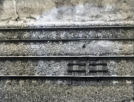 Vía general en el km 6,000 de la línea Madrid a Irún