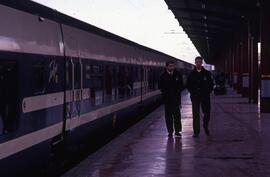 Personal de vigilancia en la estación de Madrid - Chamartín