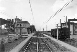 Estación de Arbós (l'Arboç), lado Monjós, de la línea de Barcelona-Término a Tarragona