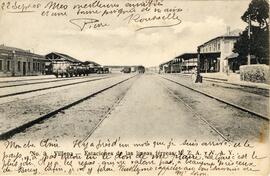 Estaciones en Villena de la Compañía MZA y de los Ferrocarriles Económicos de Villena a Alcoy y Y...