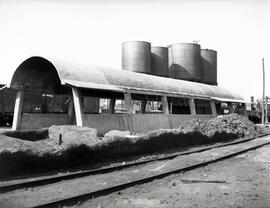 Depósito de material y tracción de la estación de Mérida de la línea de Madrid a Badajoz