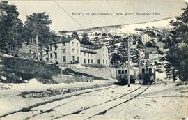 Automotores del Ferrocarril Eléctrico de Guadarrama en el Puerto de Navacerrada.